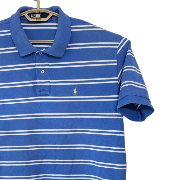 Polo by Ralph Lauren Other - Polo Ralph Lauren XXL Blue Striped Polo Shirt Short Sleeve Classic Fit